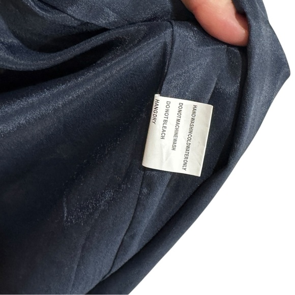 Anthropologie Solitaire Kimono Floral Long Sleeve Wrap Dress - Navy and Pink - Picture 5 of 8